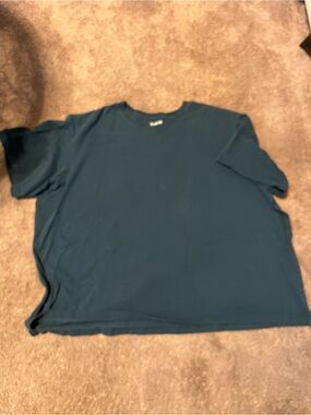 Duluth Trading Co Teal Blue Relaxed Crew Neck Tee